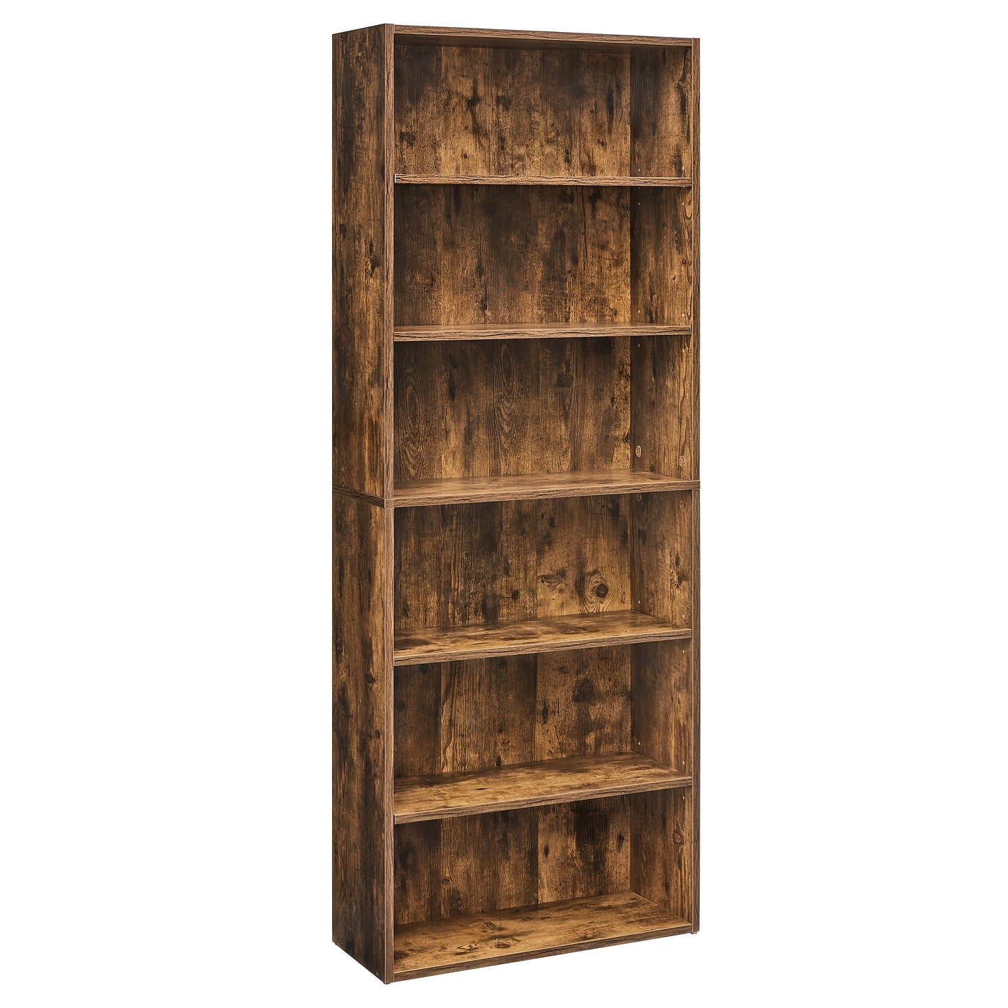 6-Tier Open Bookshelf Display - Space-Saving Bookcase for Home Office & Living Room, Book Organizer with Storage, Dining Room Shelf