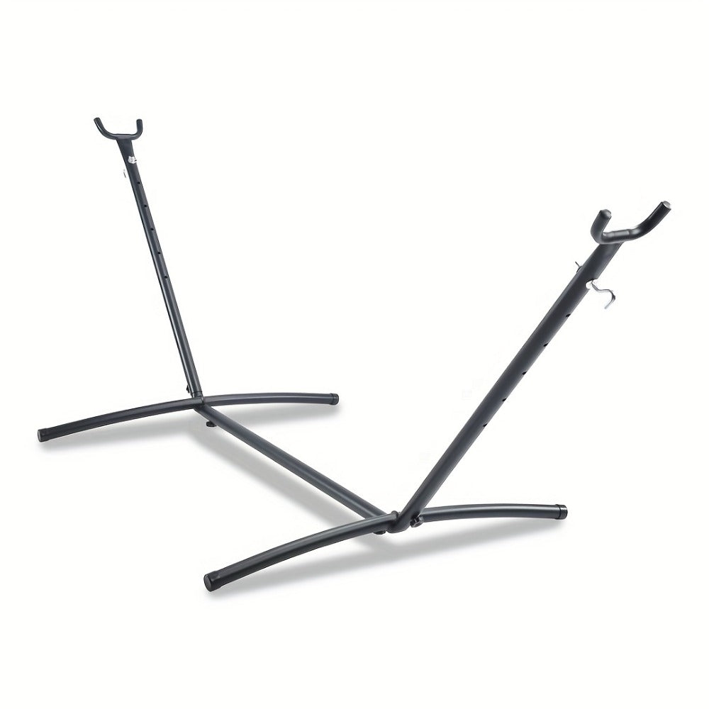 Adjustable Hammock Stand 440 LB Capacity – Heavy-Duty Portable Steel Frame with 6-Level Height Adjustment & Anti-Slip Feet for Camping, Garden, Patio, Backyard & Beach (Hammock Not Included)