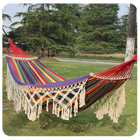 Double Red Tassel Hammock