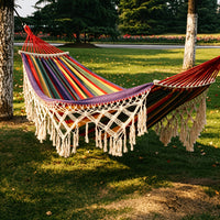 Large Red Tassel Hammock