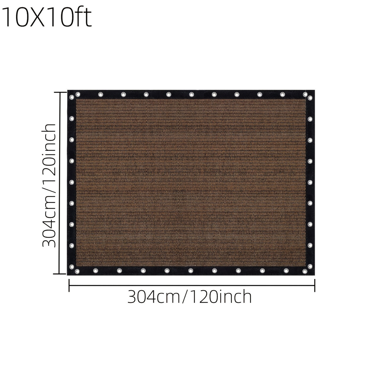 Shade Cloth shown in the 10X10ft option