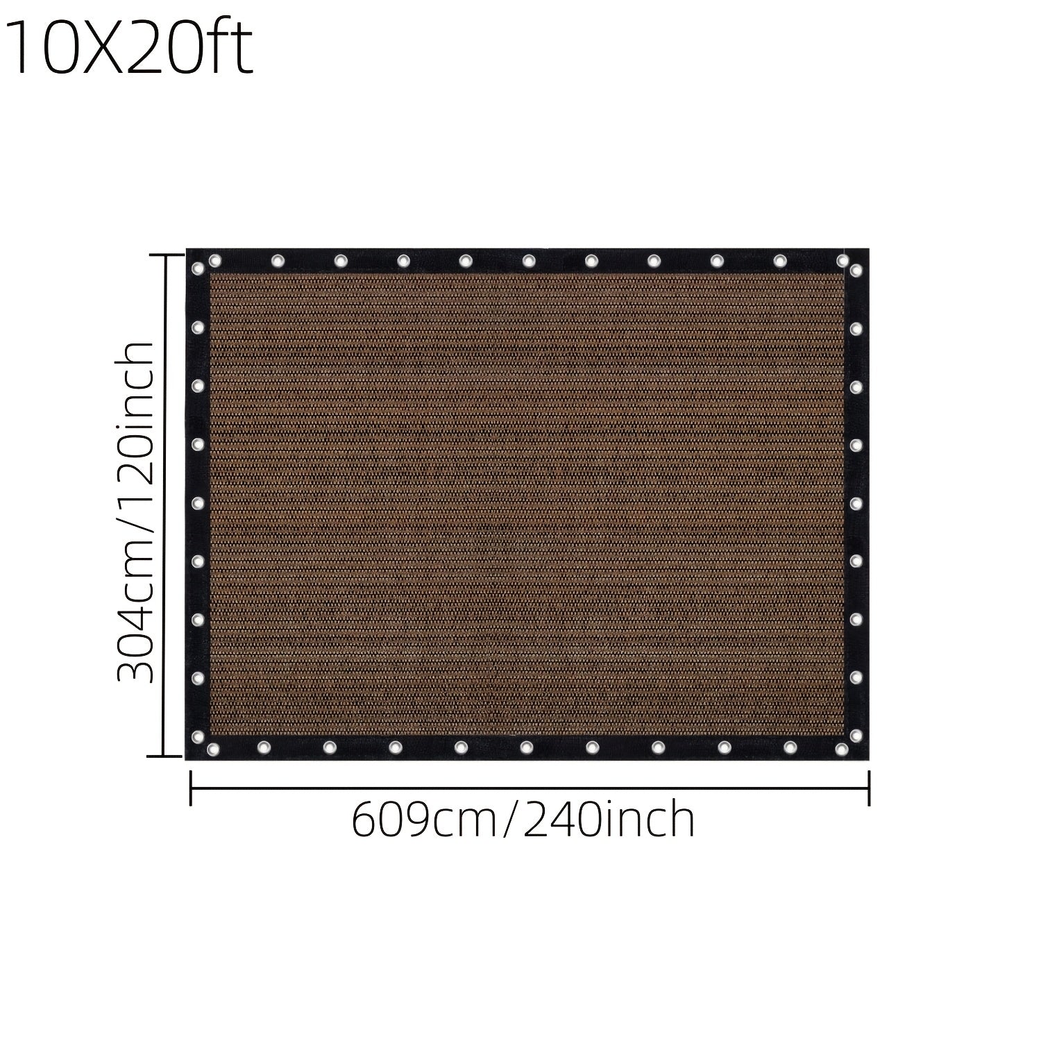 Shade Cloth shown in the 10X20ft option