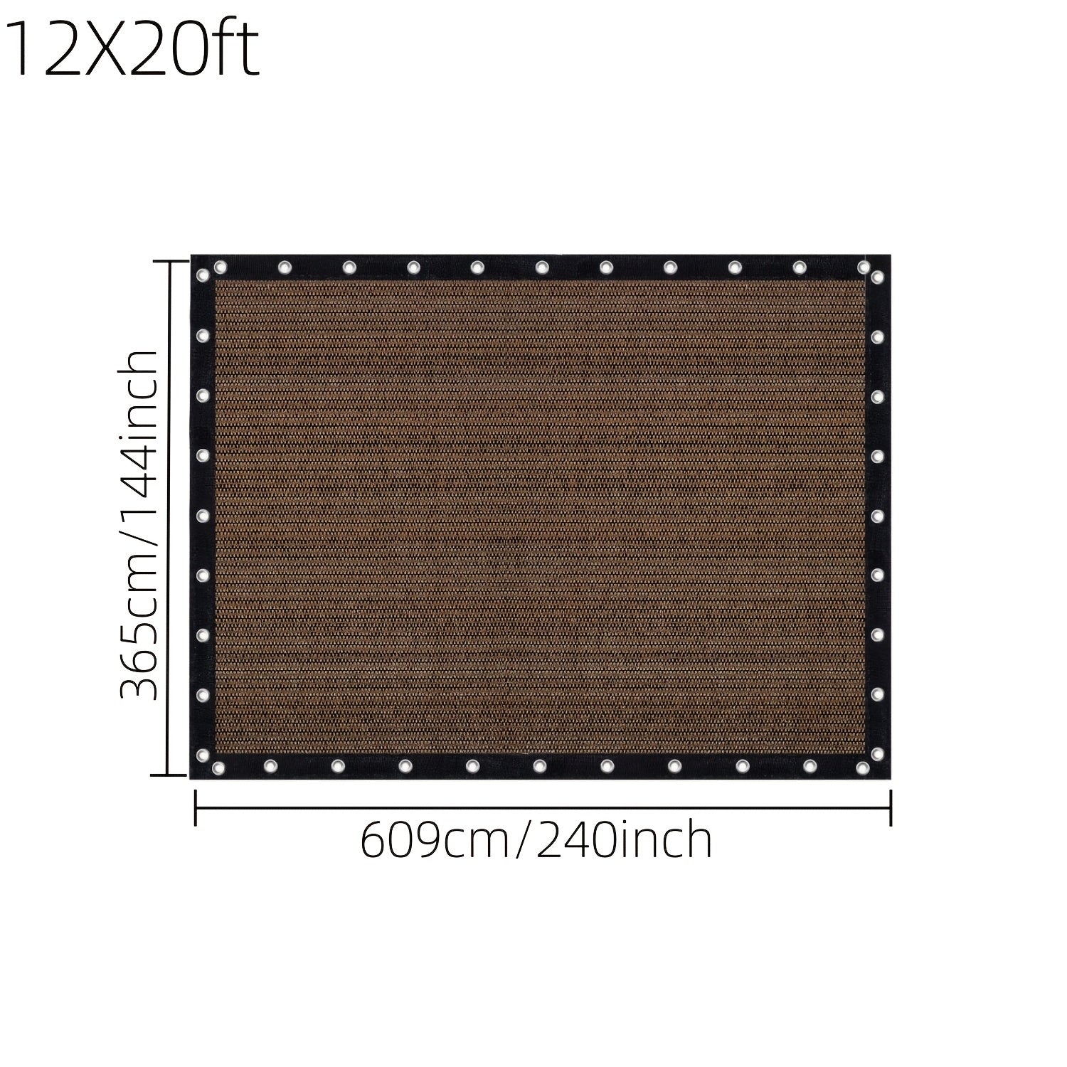 Shade Cloth shown in the 12X20ft option