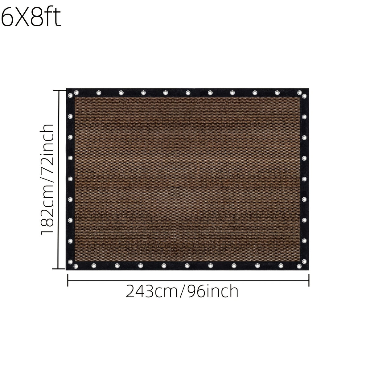 Shade Cloth shown in the 6X8ft option