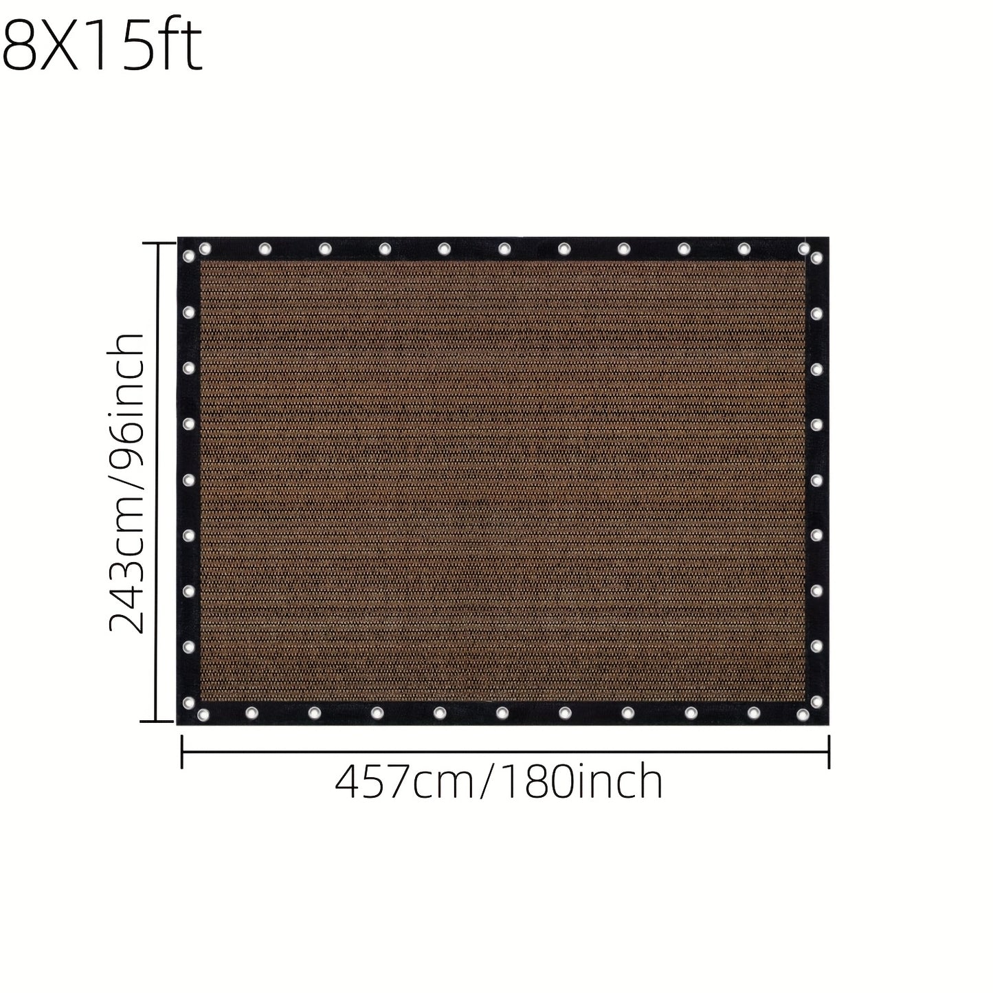 Shade Cloth shown in the 8X15ft option