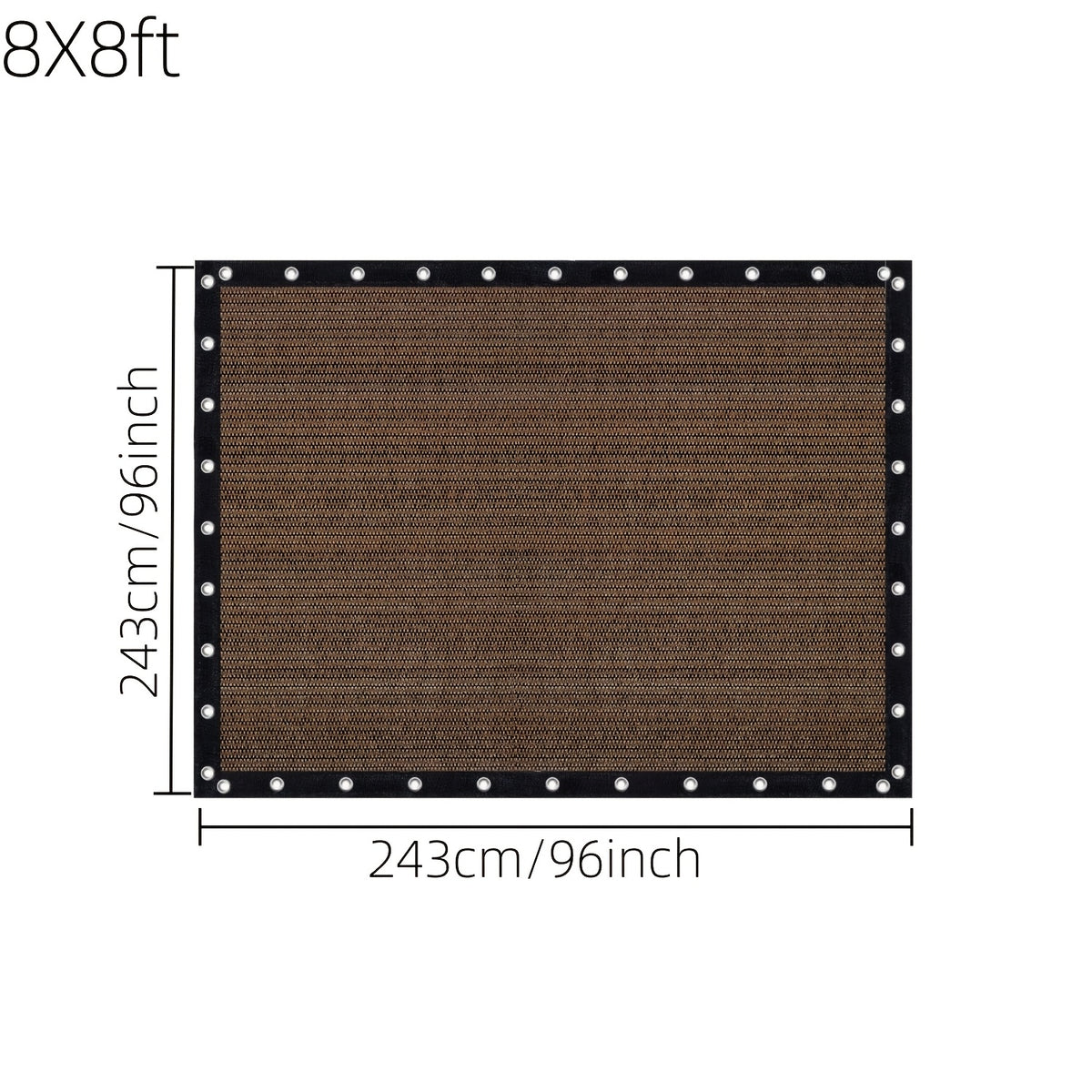 Shade Cloth shown in the 8X8ft option