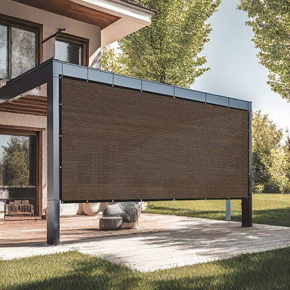 Fabric HDPE Outdoor Patio Roller Shade with UV Protection and Reinforced Corners detail image