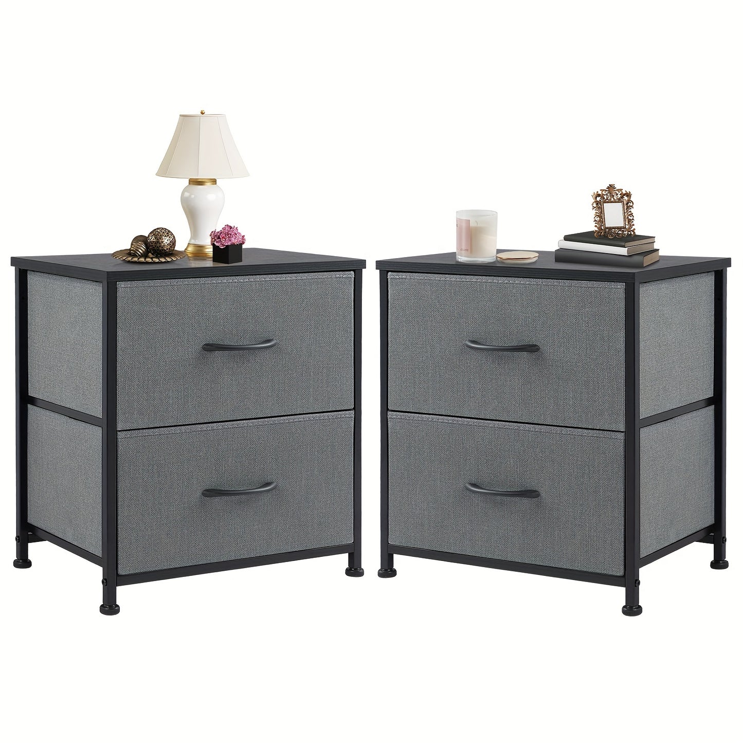 Nightstand shown in the 2 Pack-Grey option
