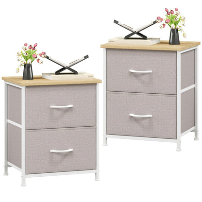 Nightstand shown in the Ash Gray, 2pcs option