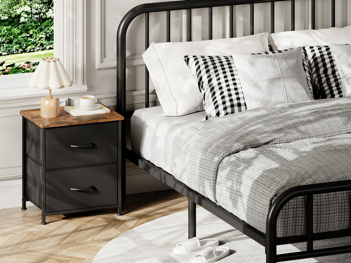 Fabric Nightstand with Multiple Color Options, Bedside Table for Bedroom detail image - detail view 22