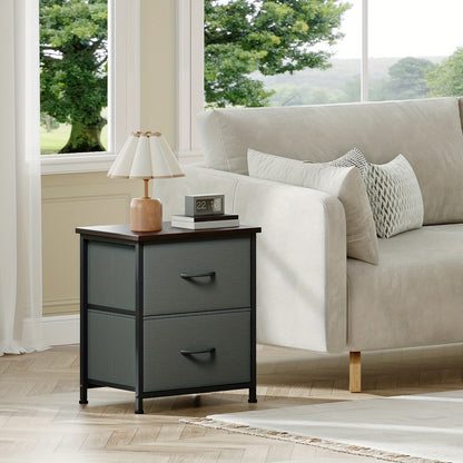 Fabric Nightstand with Multiple Color Options, Bedside Table for Bedroom detail image