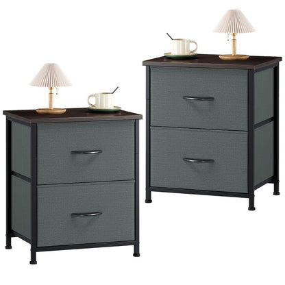 Fabric Nightstand with Multiple Color Options, Bedside Table for Bedroom detail image - detail view 5
