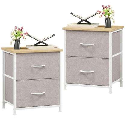 Fabric Nightstand with Multiple Color Options, Bedside Table for Bedroom detail image - detail view 9