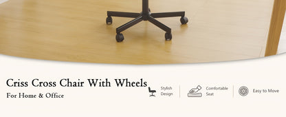 Fabric Office Chair with Cross-Legged Seat and Rolling Wheels detail image - detail view 15