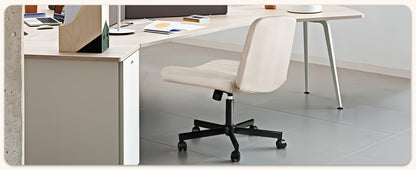 Fabric Office Chair with Cross-Legged Seat and Rolling Wheels detail image - detail view 21