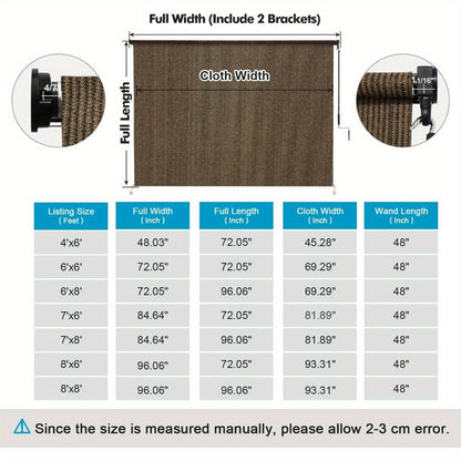 Fabric Outdoor Patio Roller Shade with Multiple Color Options and Added Privacy detail image - detail view 14