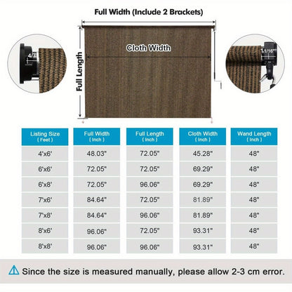 Fabric Outdoor Patio Roller Shade with Multiple Color Options and Added Privacy detail image - detail view 4