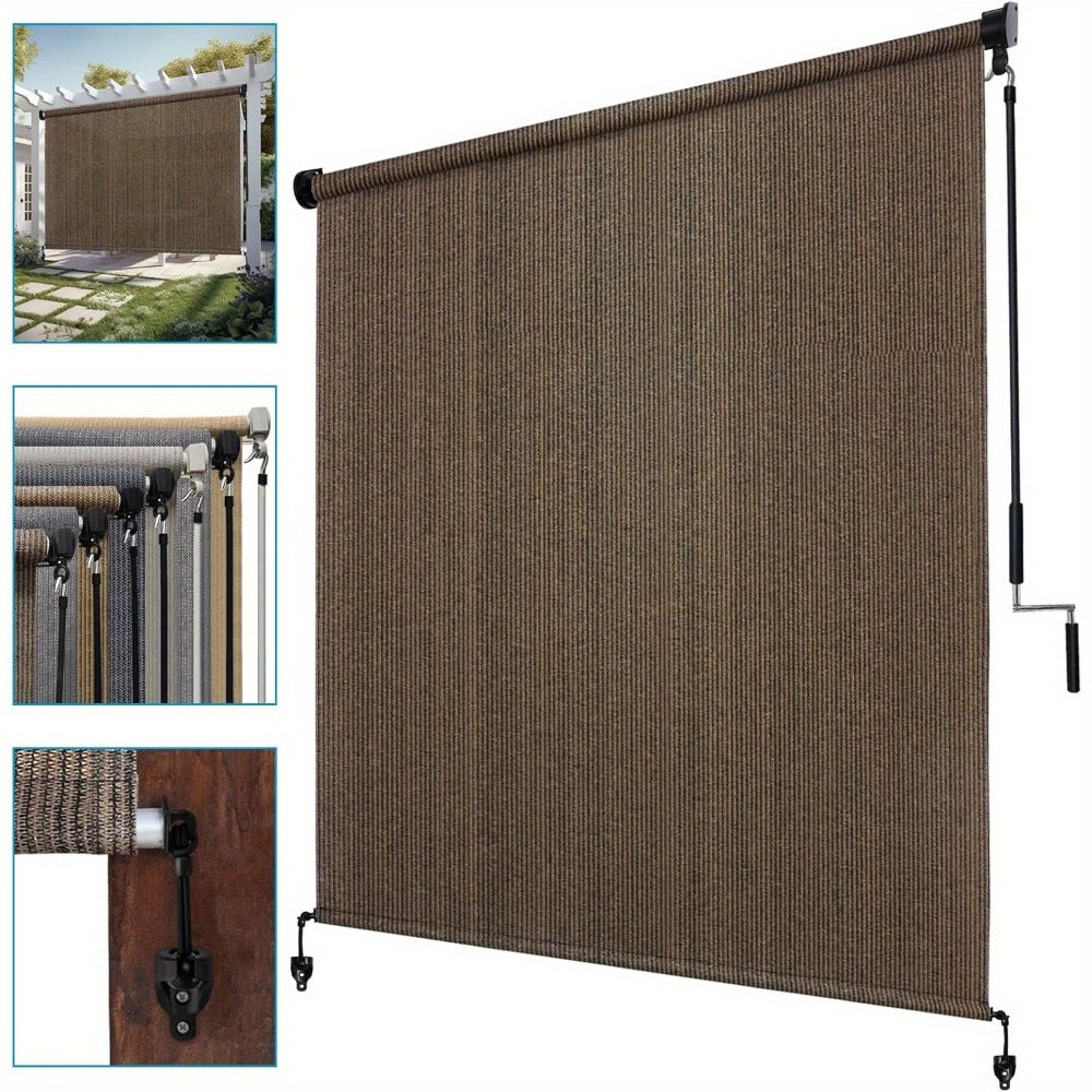 Fabric Outdoor Patio Roller Shade with Multiple Color Options and Added Privacy detail image - detail view 5
