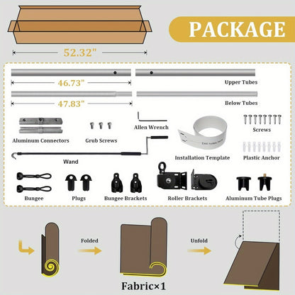 Fabric Outdoor Patio Roller Shade with Multiple Color Options and Added Privacy detail image - detail view 9