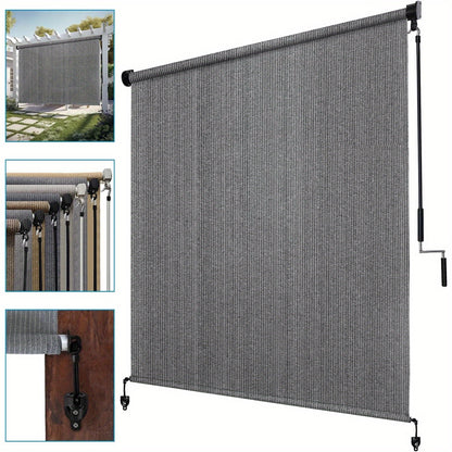 Outdoor Roller Shade shown in the Light Grey, 72"W X 72"H option