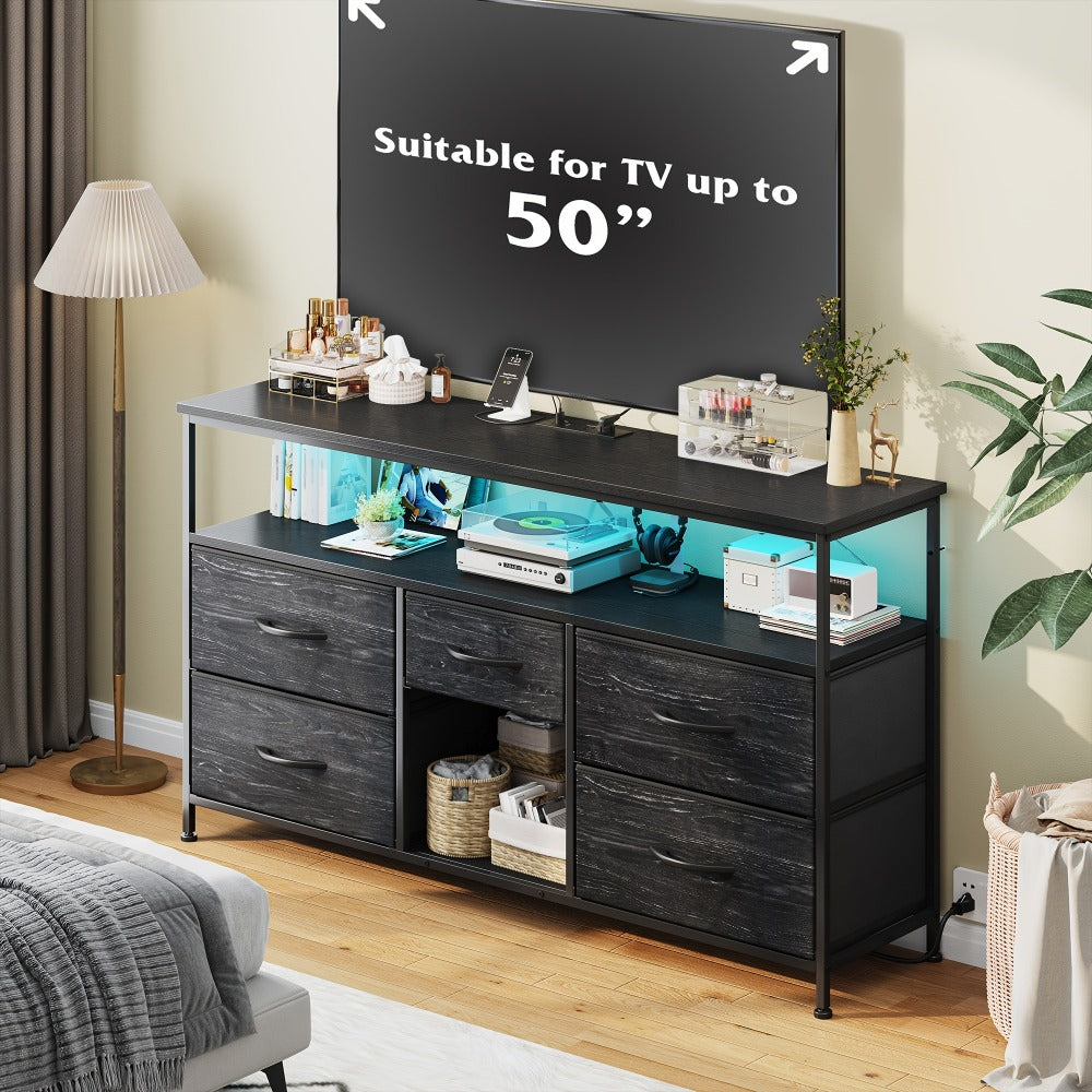 Fabric TV Stand, Media Console Cabinet for Practical Everyday Home Use detail image - detail view 3