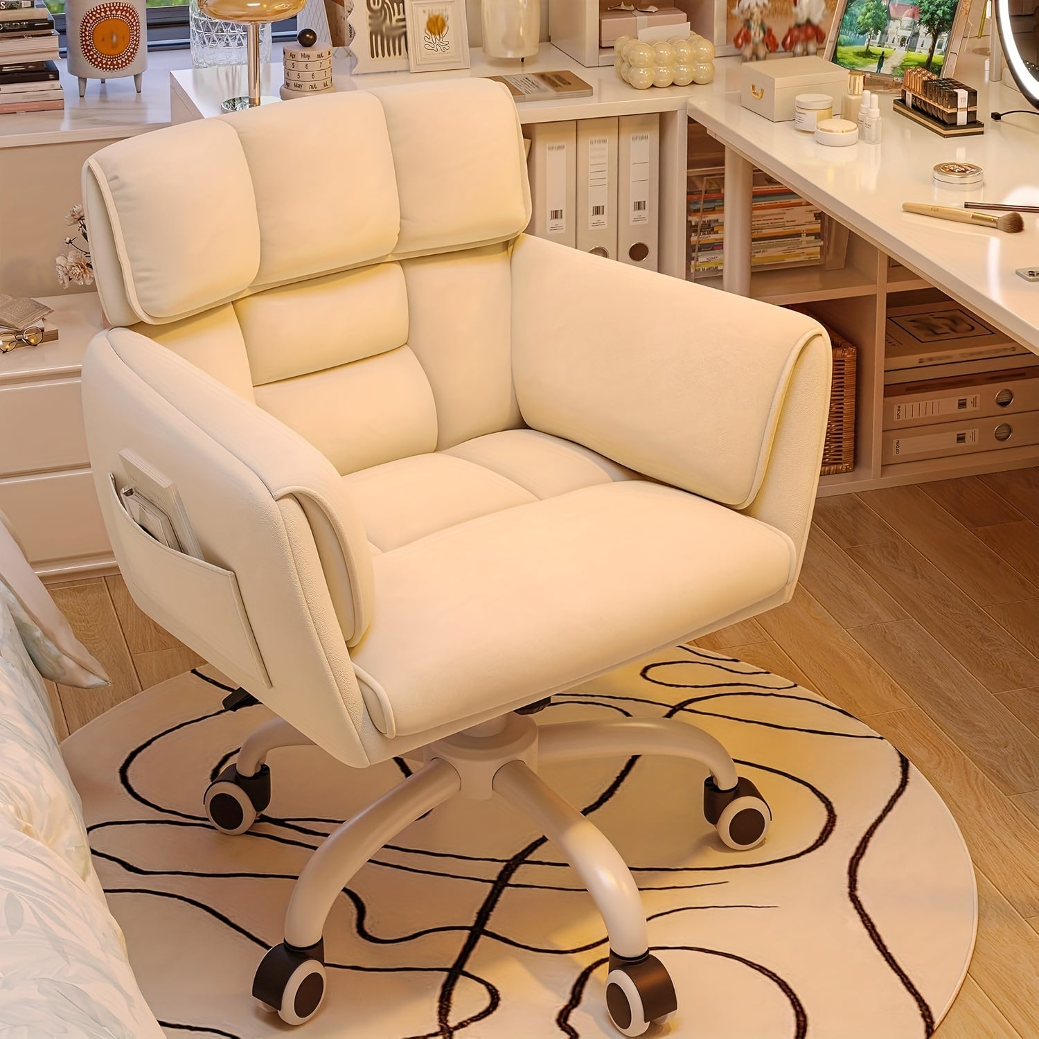 Accent Chair shown in the Cream Color option