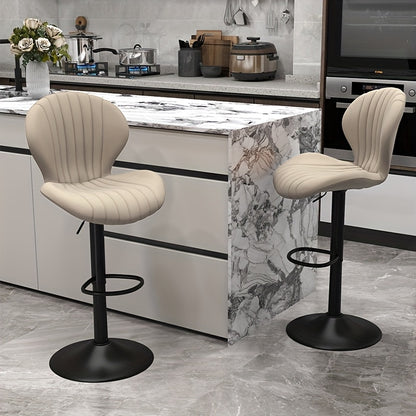 Bar Stool shown in the Beige, Set Of 2 option