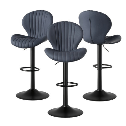 Bar Stool shown in the Dark Gray, set of 3pcs option