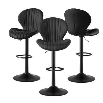 Faux Leather Bar Stool with 360° Swivel for Comfortable Everyday Seating detail image - detail view 26