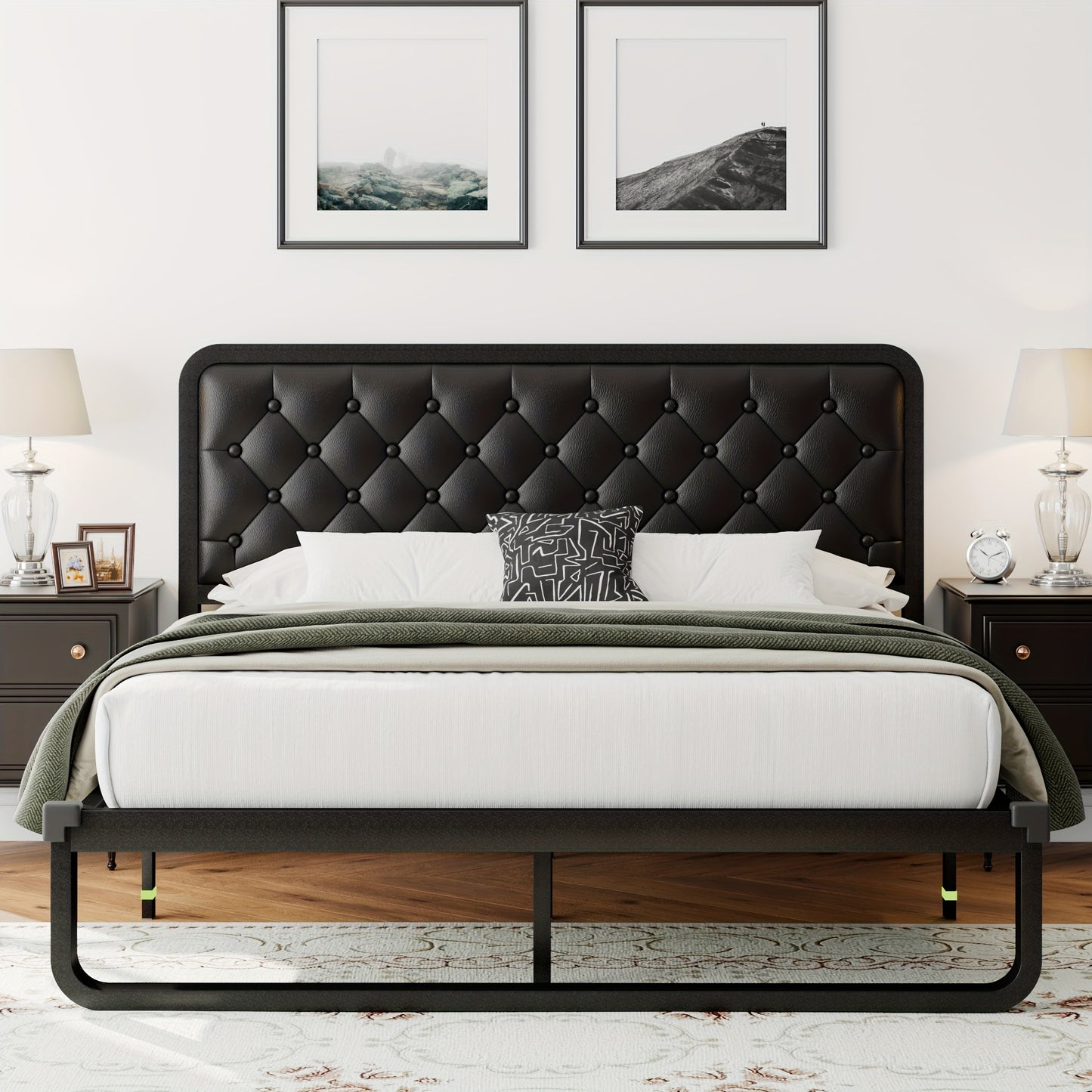 Bed Frame shown in the Black, Full option