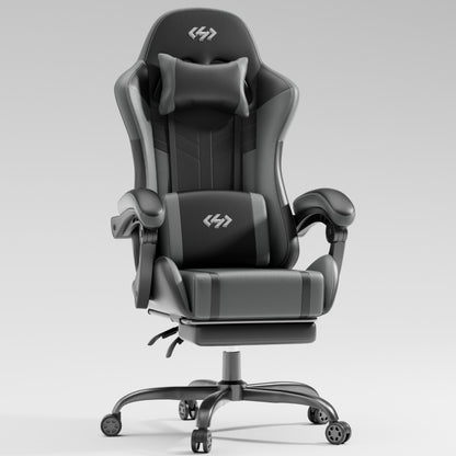 Faux Leather Gaming Chair, Reclining Computer Chair for Home Office detail image - detail view 9