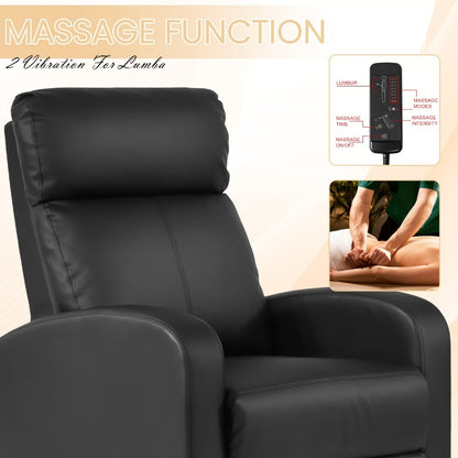 Faux Leather Recliner Chair with Footrest and Fold-Out Lounger detail image - detail view 6