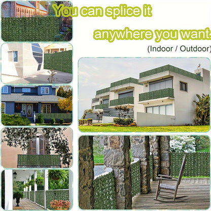 119" X 40" Realistic Artificial Ivy Privacy Screen, Weather-Resistant Faux Greenery for Garden Patio Privacy & Beauty