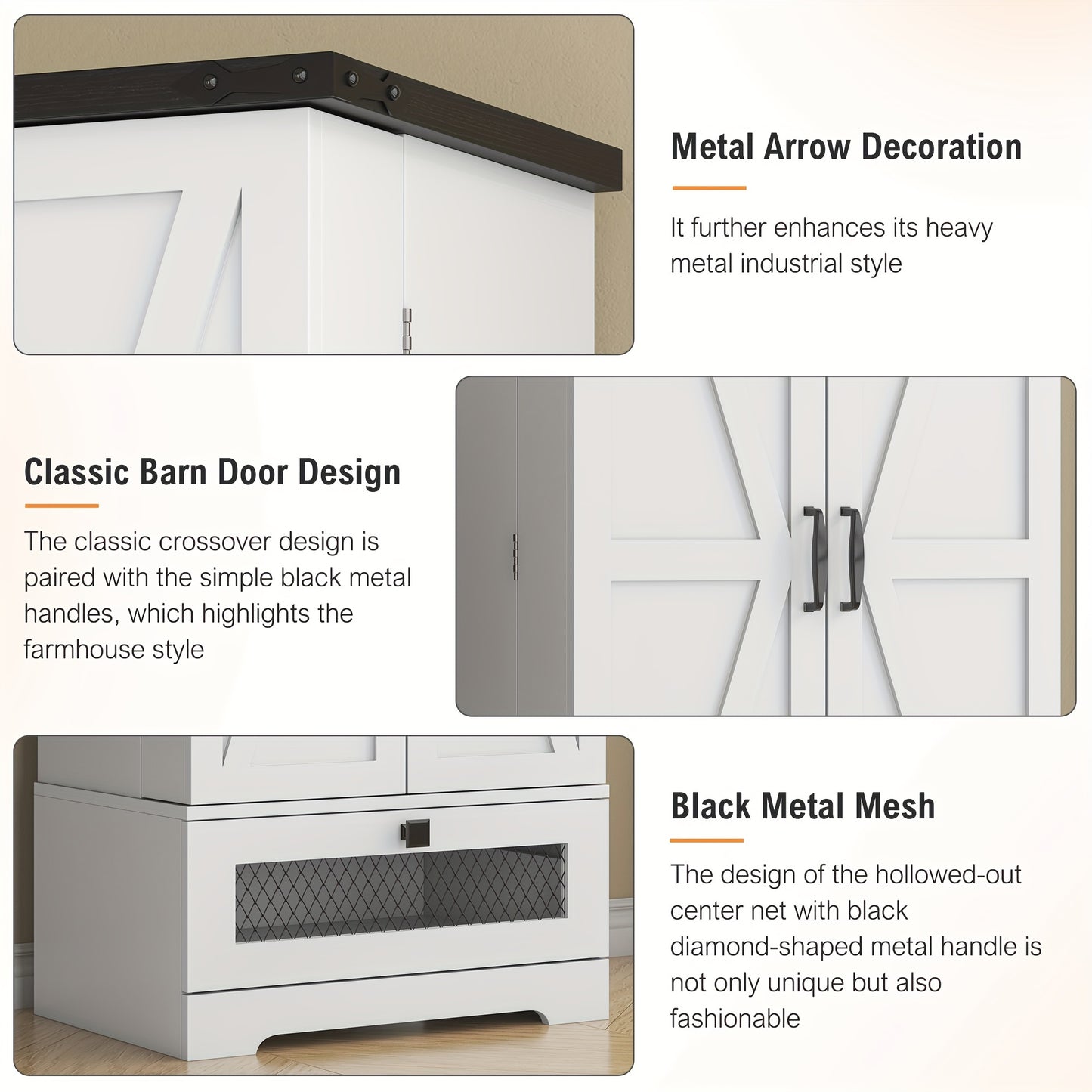 55'' Pantry Cabinet, Kitchen Pantry Storage Cabinet With Adjustable Shelves And Drawer, Wooden Kitchen Storage Cabinet, Buffet Cupboards Cabinet For Kitchen, Living Room, Bathroom, Dining Room