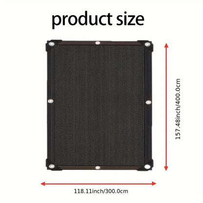 Outdoor Shade Canvas - 93% Sunshade, UV And Wind Resistant Heavy Duty HDPE Fabric, Black Rectangular Canopy for Patio, Gazebo, Patio, Lawn, Backyard Sunshade