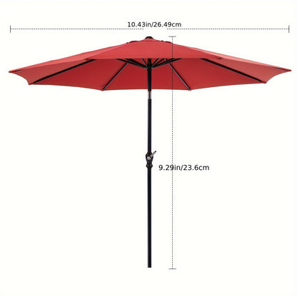 10ft Beach Umbrella, 732 Sq Ft Shade Coverage, 180g UPF 50, Waterproof and Sunshade, Perfect for Pool, Patio and Outdoor