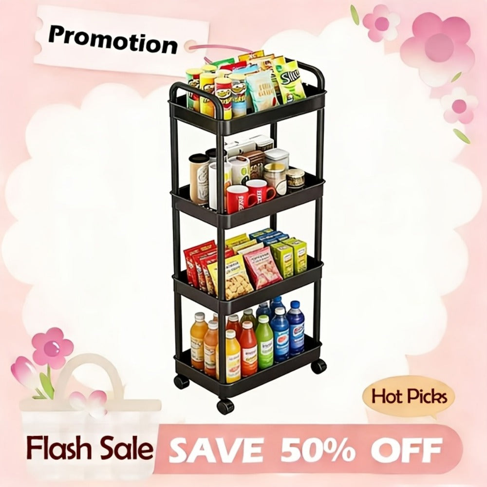 Multipurpose Rolling Storage Cart, File Cart & Storage Rack for Office, Kitchen, Bathroom, Garage, Bedroom & Outdoor Use, Available in Multiple Styles & Colors