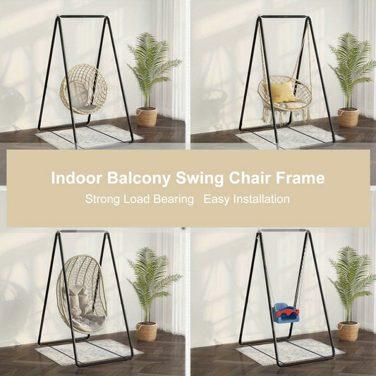 35.46X33.49X57.13 Inch Outdoor Hammock Swing Swing Chair Cradle Frame Indoor Balcony Gift Swing Hammock Stand (Hammock Chair Not Included, Hooks on Both Ends to Hang Hammock Chair)