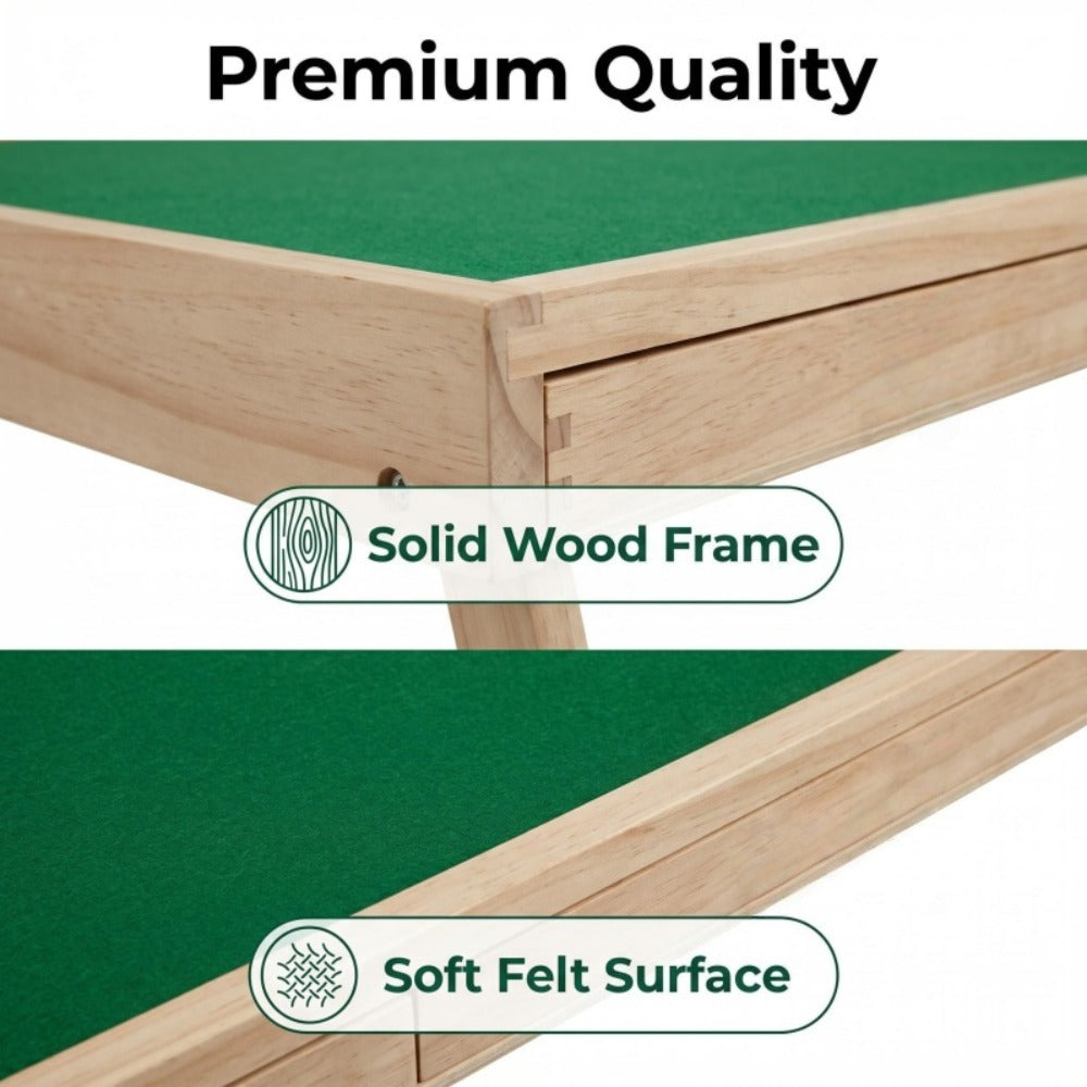 This Multifunctional Game Table Is Foldable And Features Drawer Storage Compartments. The Non-Slip, Integrated Storage Design Is Perfect for Puzzles, Board Games, And Camping - Combining Entertainment, Office Work, And Storage