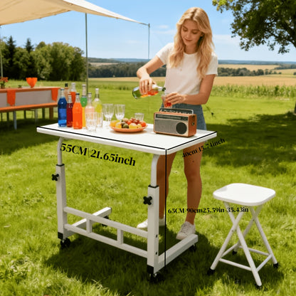 (1pc Pack) Heavy Duty 24 Inch Folding Table - Portable, Easy Storage & Tool-Free Assembly | Rectangle Banquet, Camping, Picnic, Party, Laptop & Patio Table for Small Spaces | Christmas Party Gift