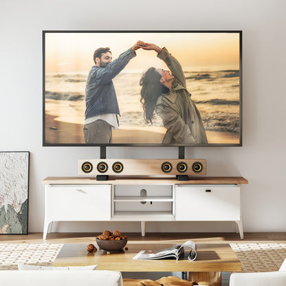Universal TV Stand with Cable Management, Height Adjustable Legs for 37-92 Inch Flat/Curved Tvs, T