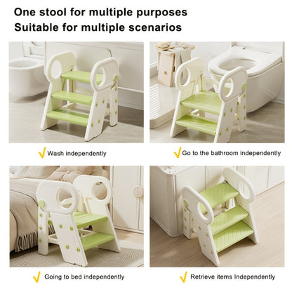 Kids Step Stool for Bathroom Sink Kitchen Counter, Adjustable 3 Step Stool for Toddler Toilet Potty Training Toilet Stool with Handles, Non-Slip Kids Step Ladder Learning Helper Tower