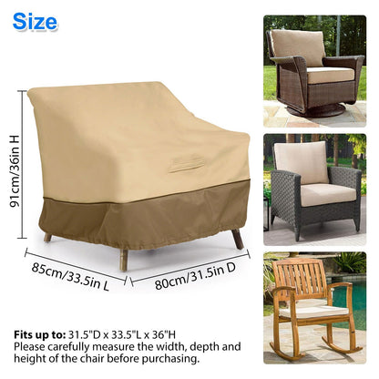 Heavy Duty Patio Chair Covers, Waterproof Oxford Fabric with PVC Coating, Dustproof Lawn Furniture Cover for Outdoor, Ideal for Garden and Veranda Use