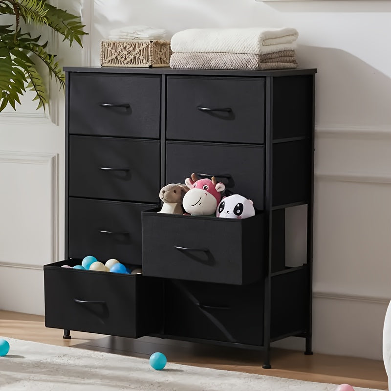 [Storage Cabinet Tower] 4/7/8/9-Drawer Home Display Cabinet, Storage Cabinet, Tall Dressing Table Fabric Storage Tower, Wooden Top, Suitable For Wardrobes, Entrances, Living Rooms, Can Be Purchased Individually Or Multiple As Needed