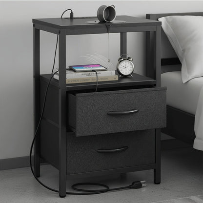 Floating Nightstand with Charging Station, Bedside Table for Bedroom detail image - detail view 11