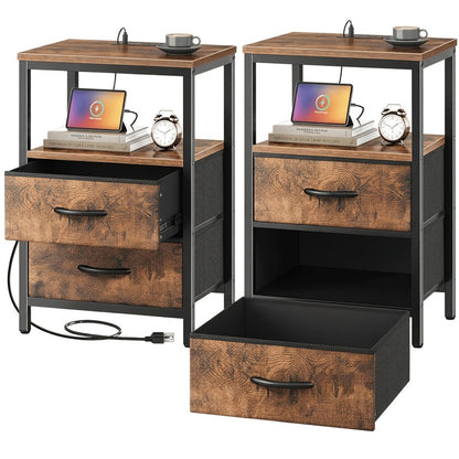 Floating Nightstand with Charging Station, Bedside Table for Bedroom detail image - detail view 17