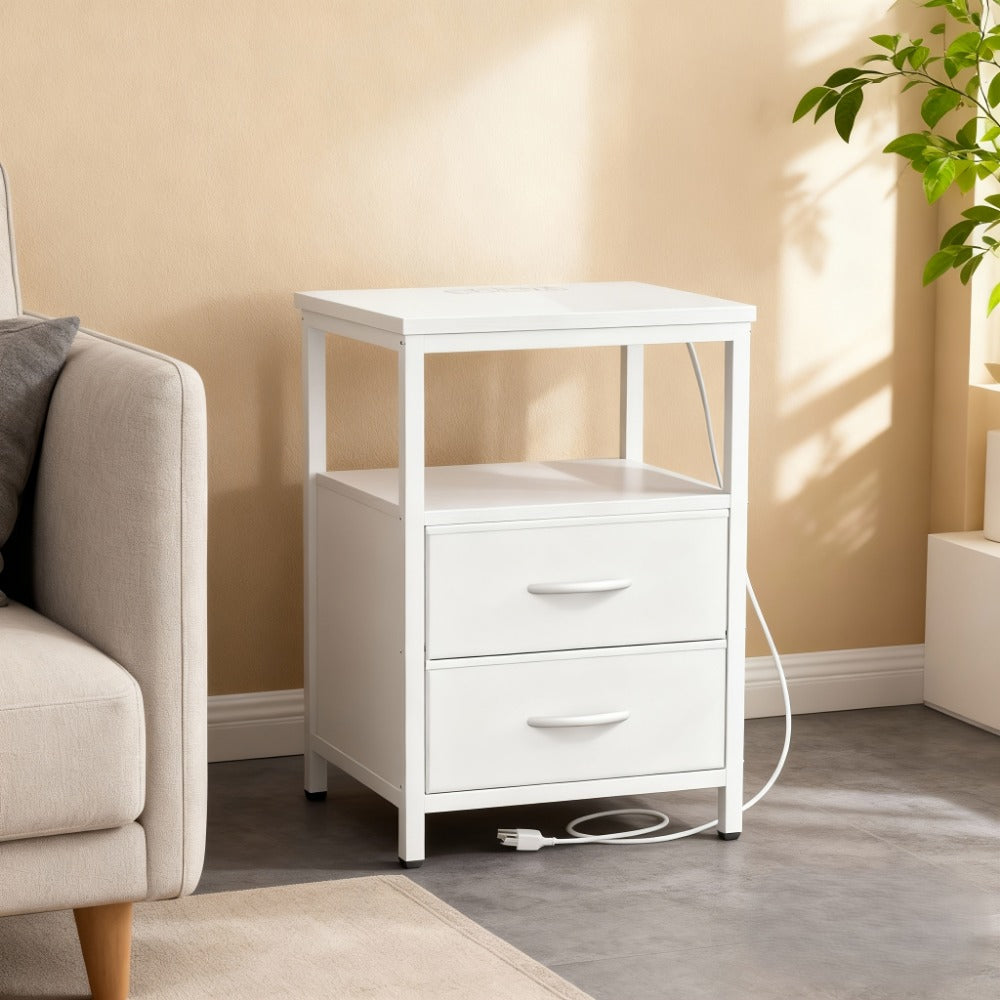 Floating Nightstand with Charging Station, Bedside Table for Bedroom detail image - detail view 9