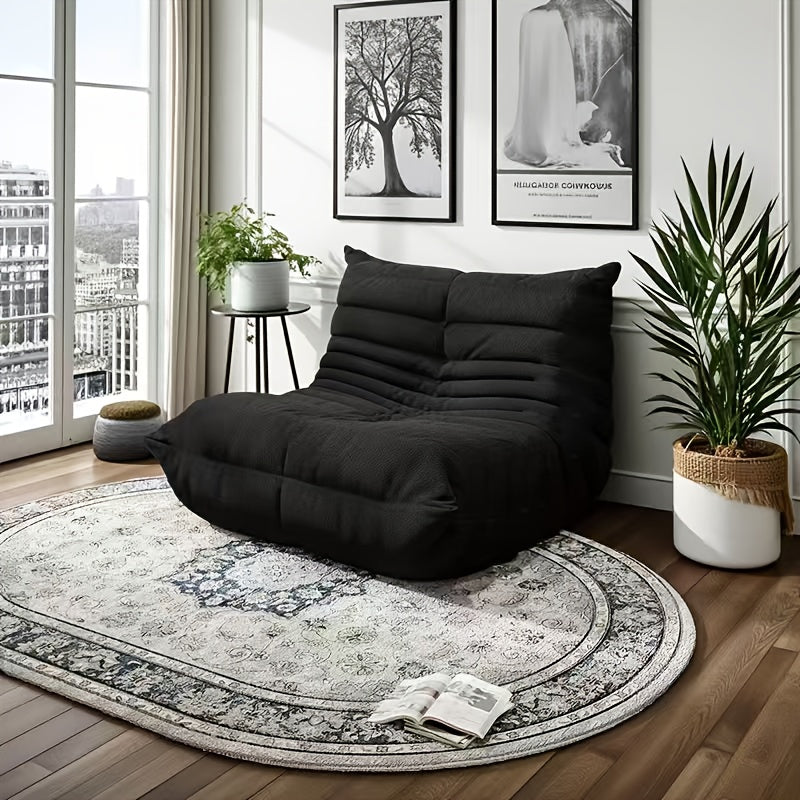 Floor Sofa shown in the Black Single option