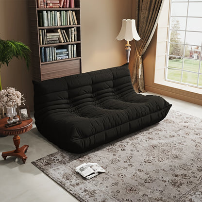 Floor Sofa shown in the Black three-seater sofa option