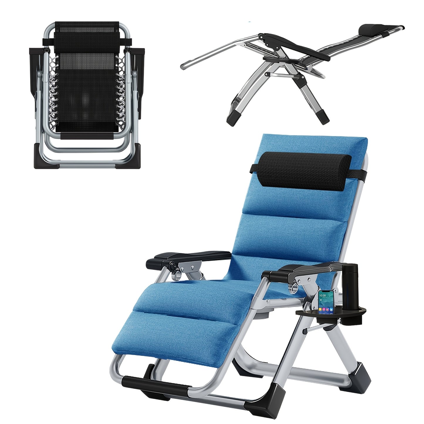 Chaise Lounge Chair shown in the Sky Blue option